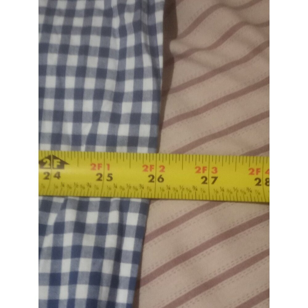 NWT Men's GAP Slim Fit Poplin Stretch Long Sleeve Shirt, Blue White Check 2XL - Picture 13 of 14